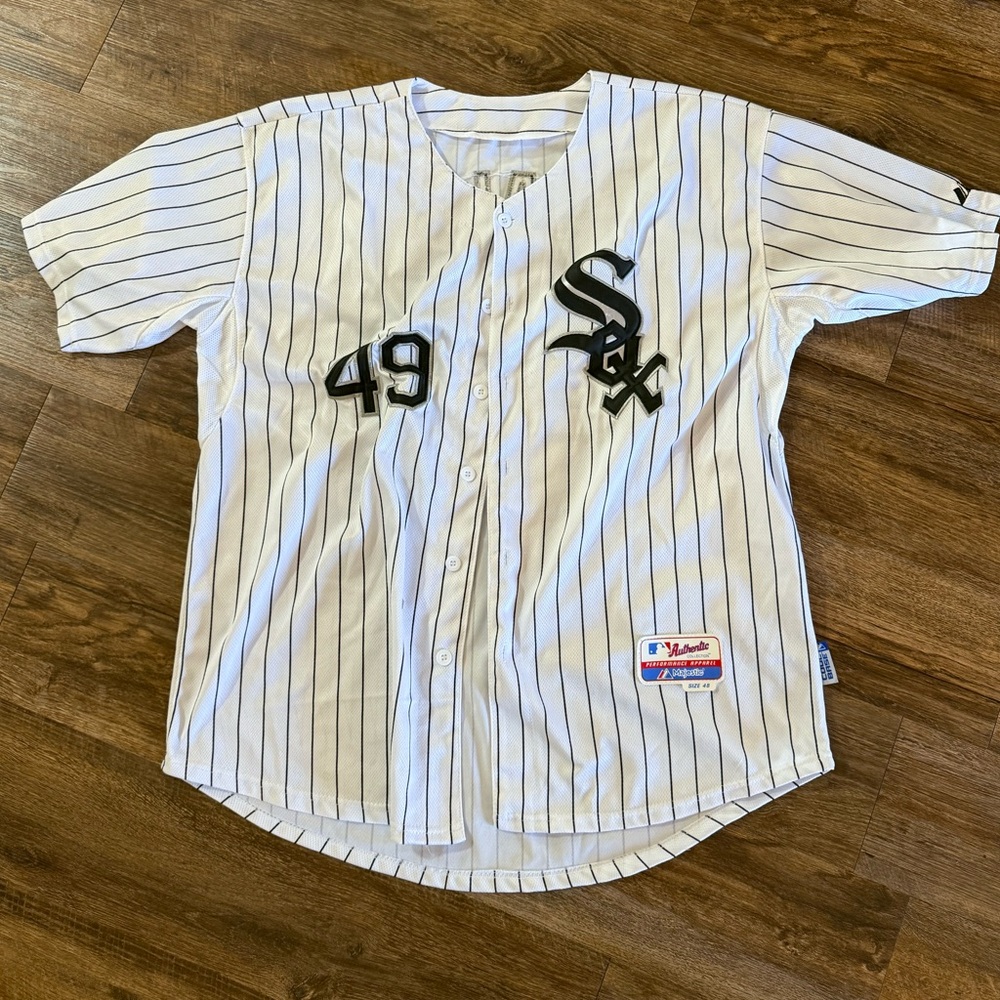 Men’s MLB Jersey Sox Sale # 49 Majestic Size 48 XL